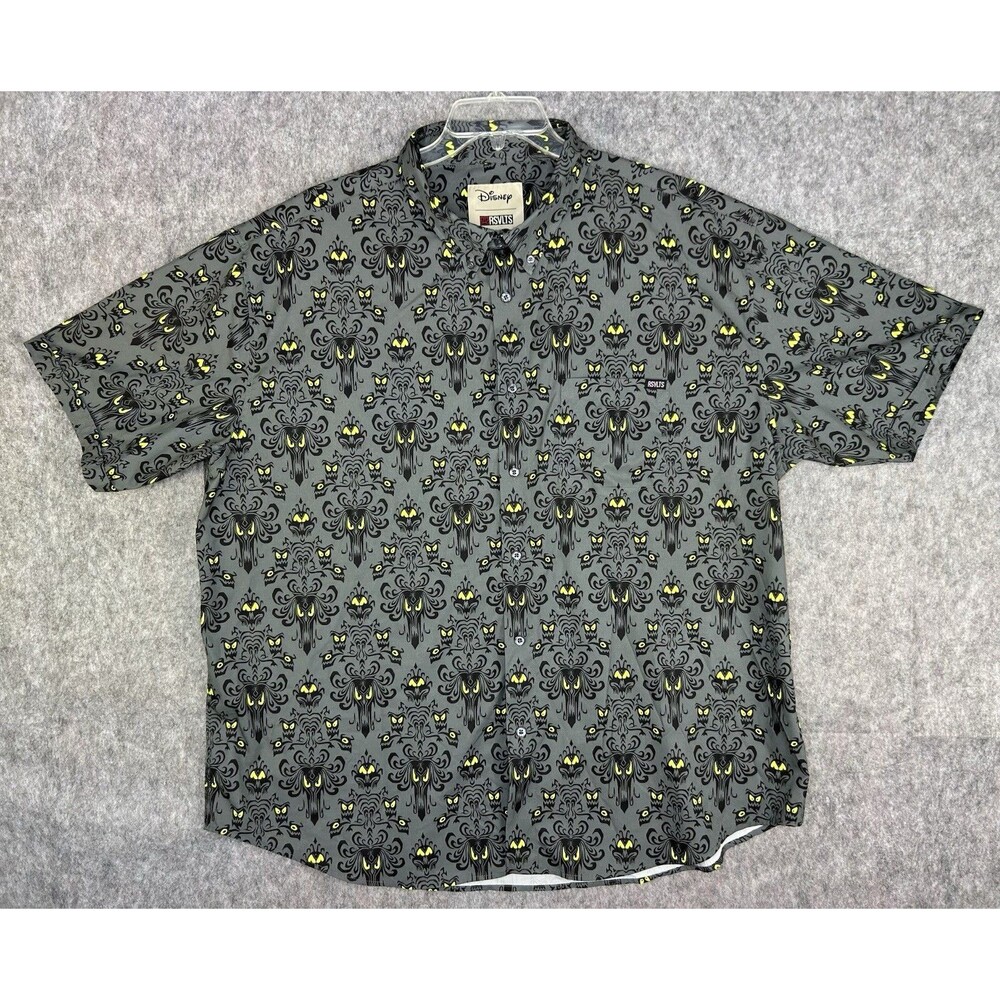 Rsvlts Disney Haunted Mansion Wall Creeps Shirt Short Sleeve Hawaiian Size 3XL